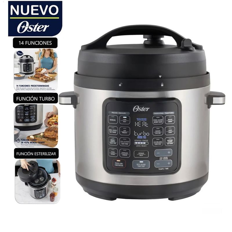 OSTER - Oster Multiolla Turbo 57L de Capacidad Predeterminadas DiamondForce CKSTPCECT57DF