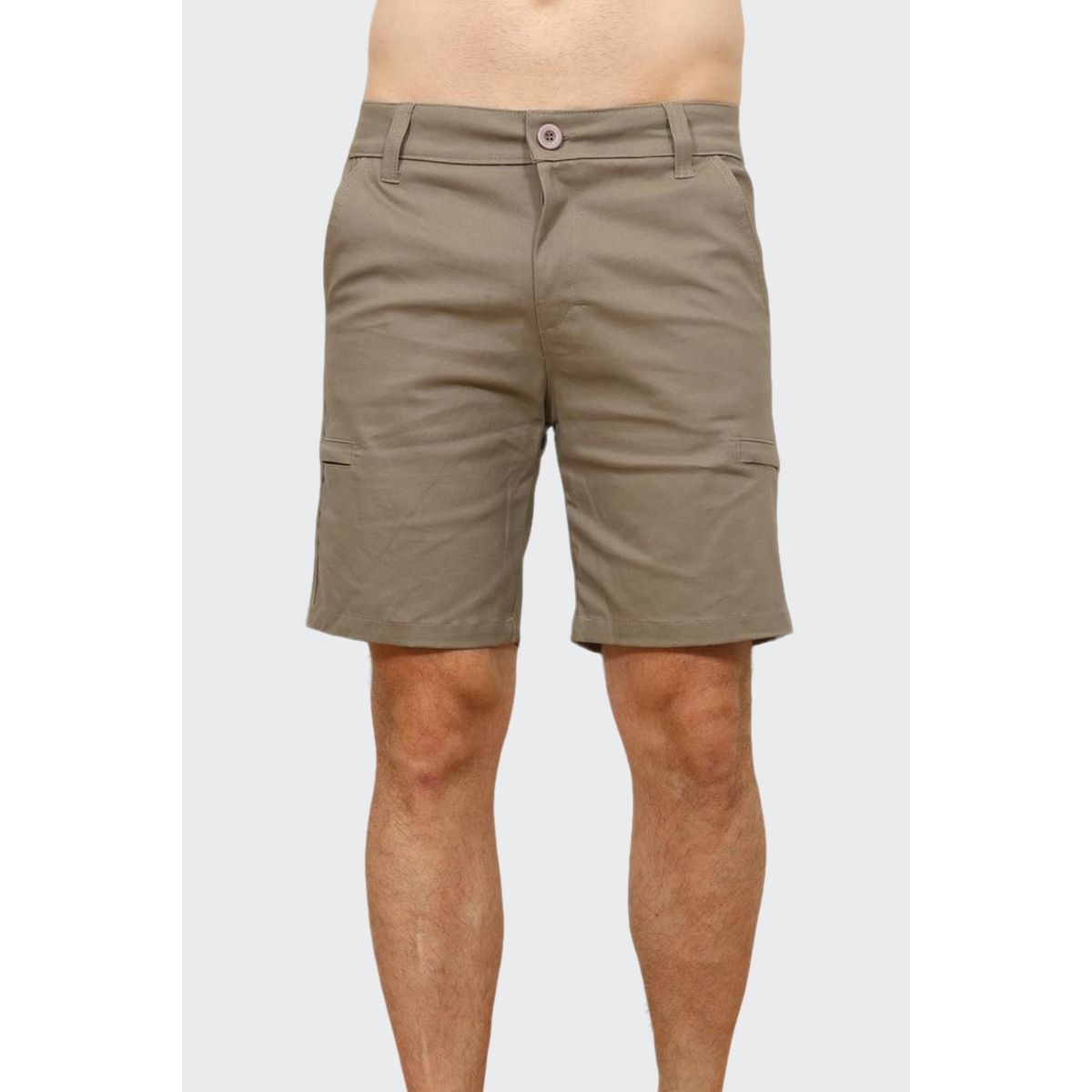 J JERAOUS - BERMUDA JERAOUS FIT DRILL CARGO Taupe