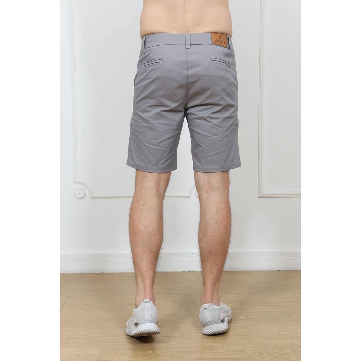 J JERAOUS - BERMUDA JERAOUS FIT DRILL CARGO Plateado