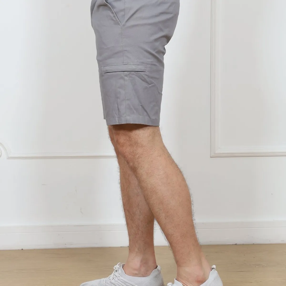 J JERAOUS - BERMUDA JERAOUS FIT DRILL CARGO Plateado