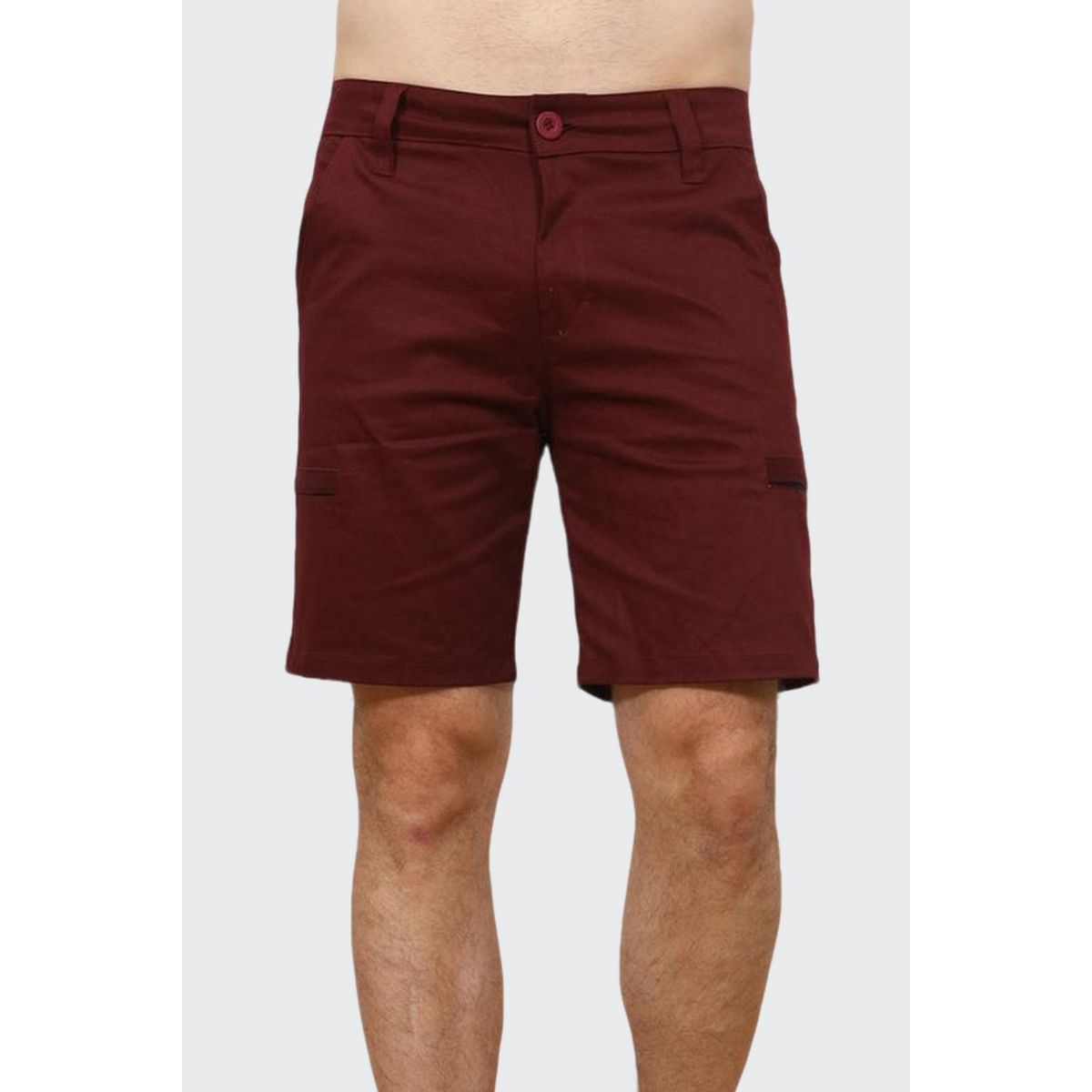 J JERAOUS - BERMUDA JERAOUS FIT DRILL CARGO Guinda