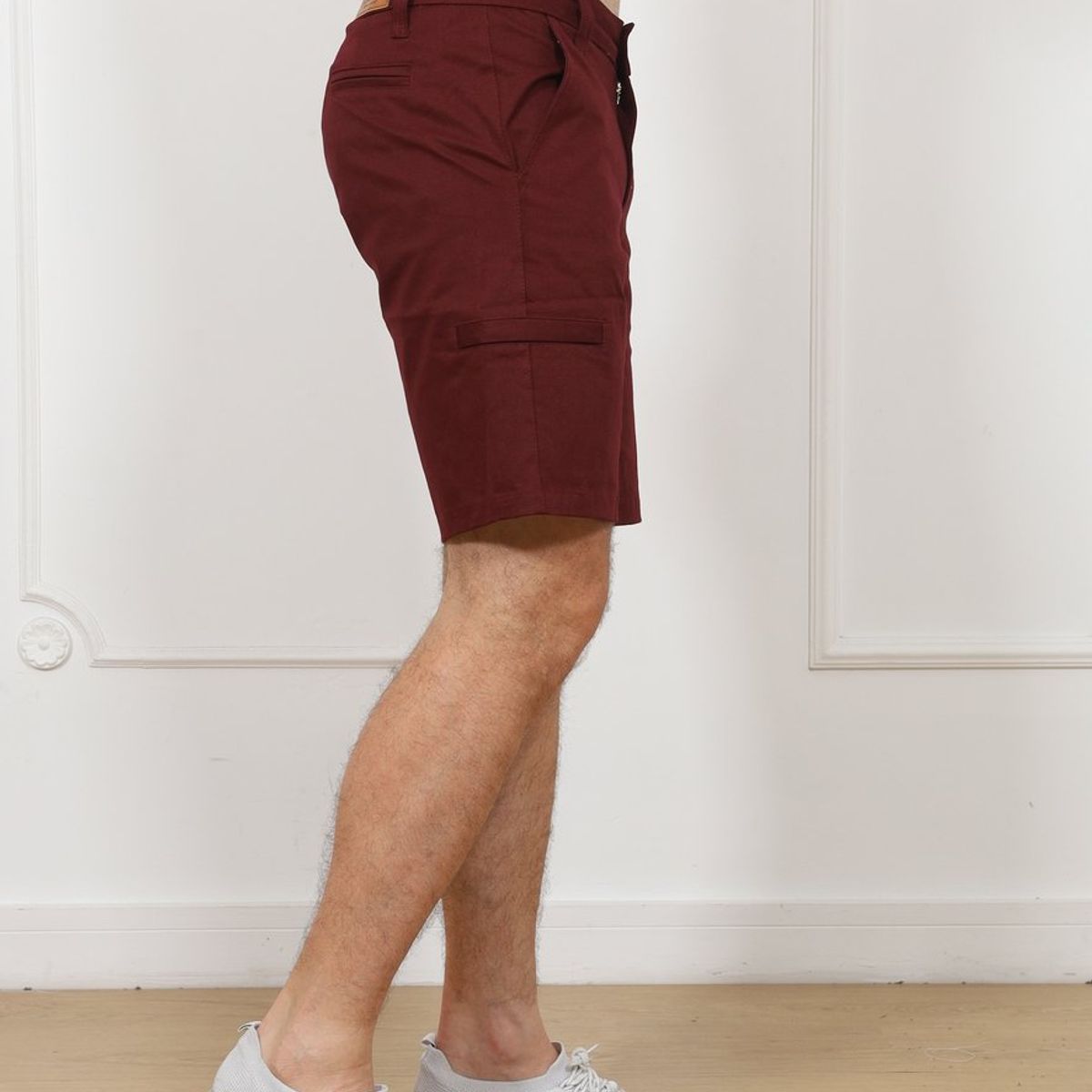 J JERAOUS - BERMUDA JERAOUS FIT DRILL CARGO Guinda