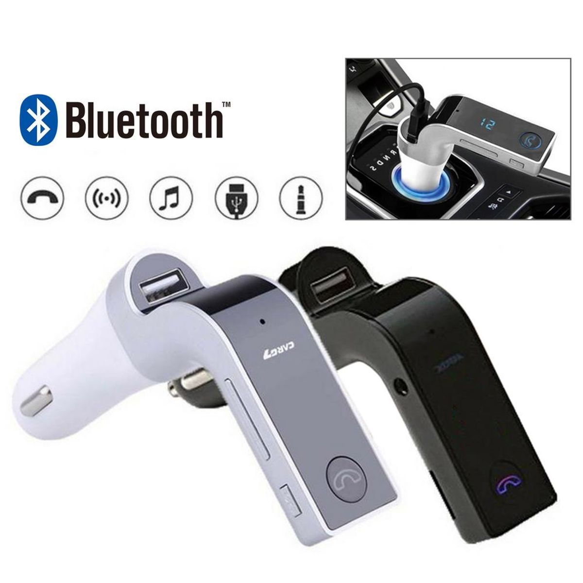 GENERICO - Transmisor Fm Bluetooth Para Auto Carg7 Música Radio