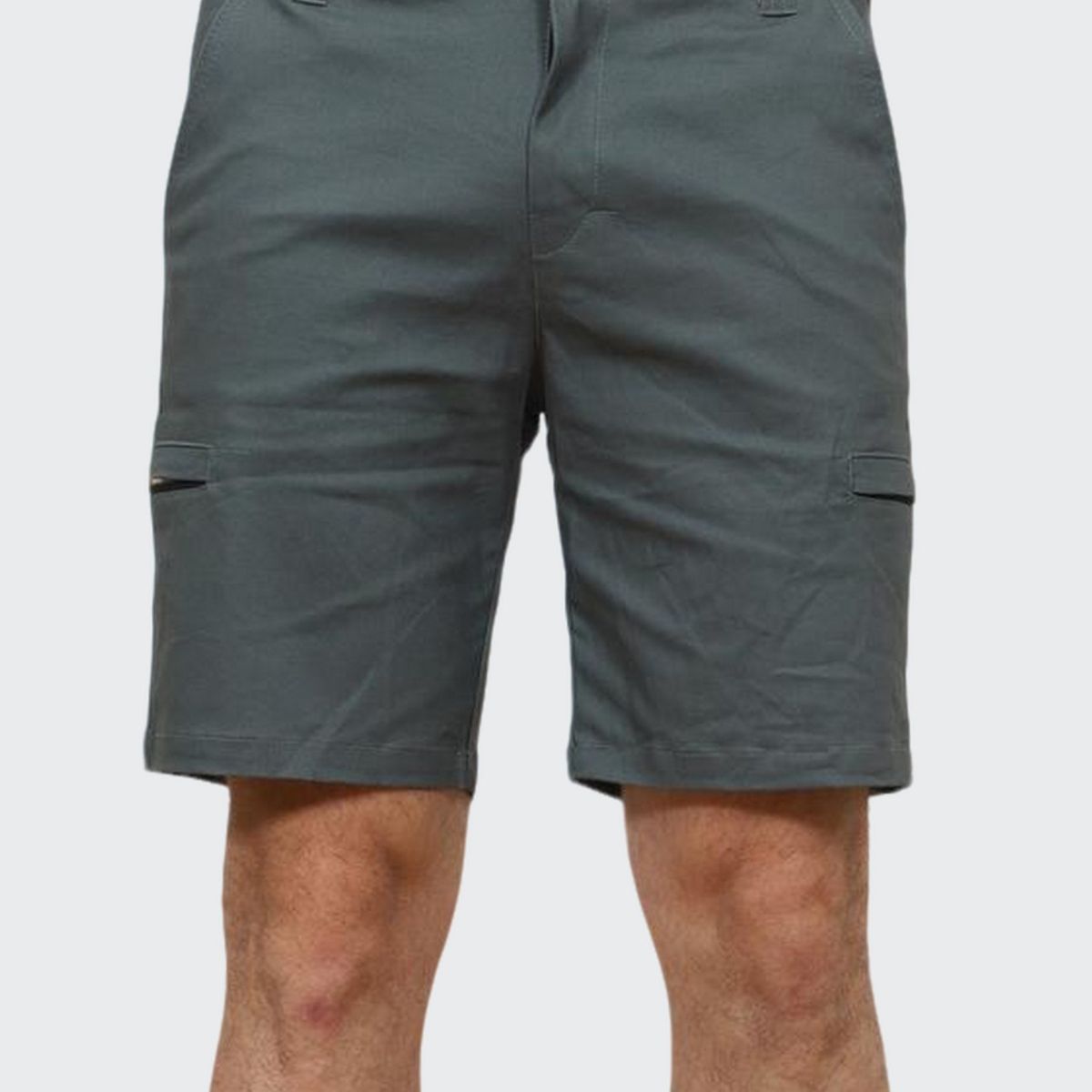 J JERAOUS - BERMUDA JERAOUS FIT DRILL CARGO Verde Cemento