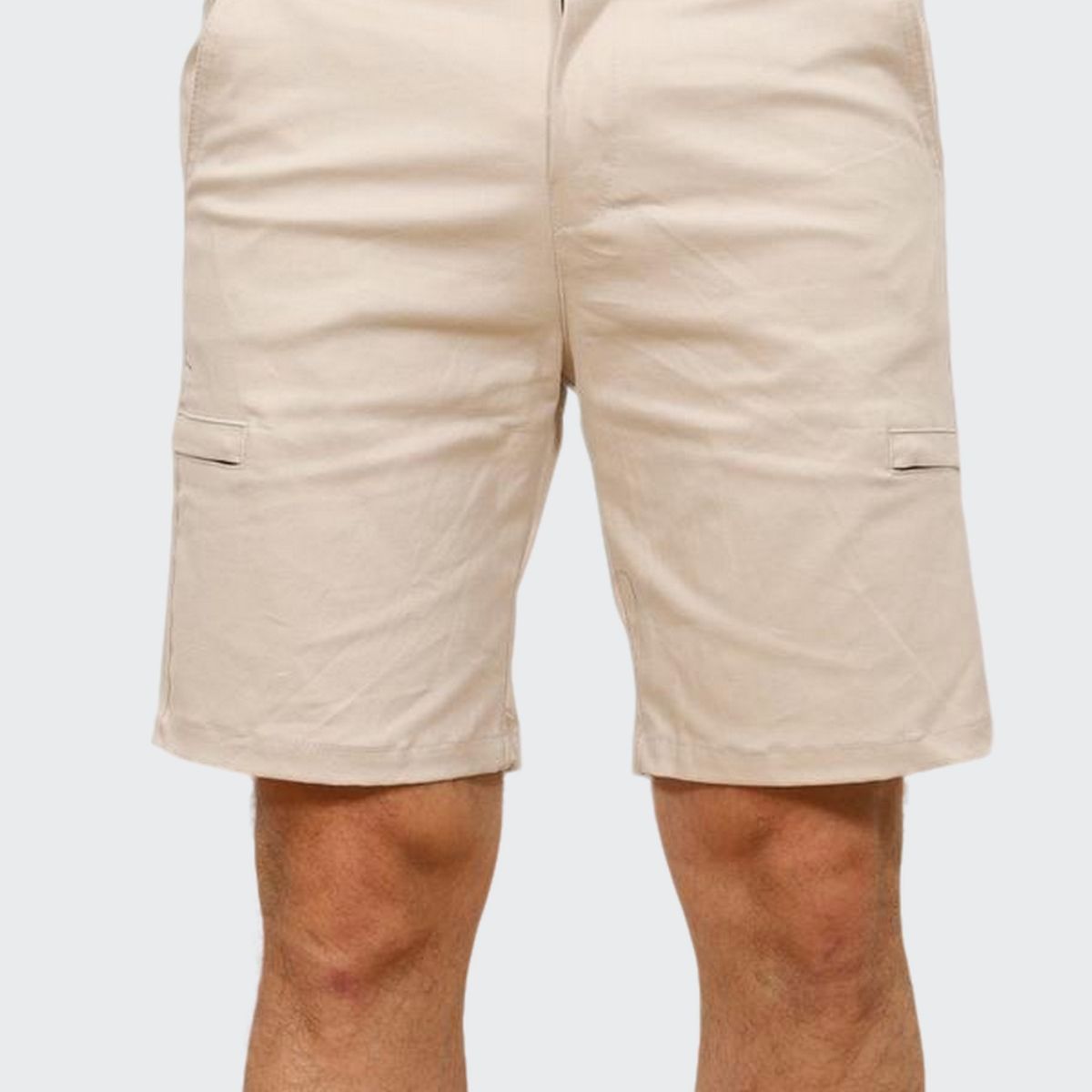 J JERAOUS - BERMUDA JERAOUS FIT DRILL CARGO Beige