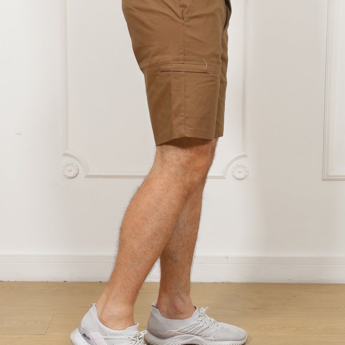 J JERAOUS - BERMUDA JERAOUS FIT DRILL CARGO Café