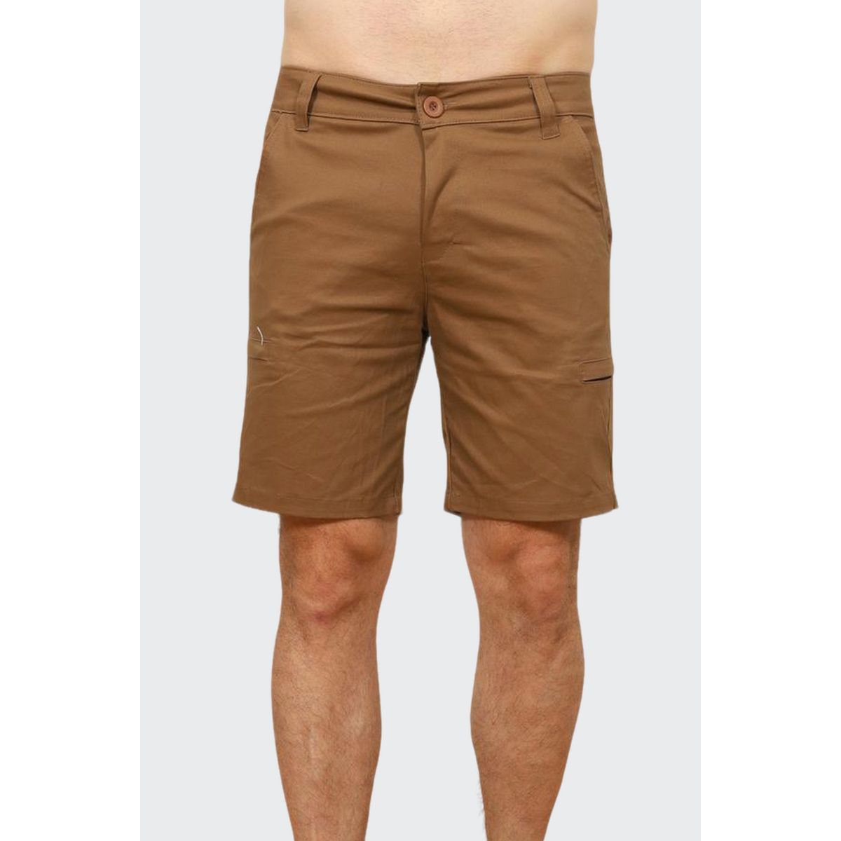 J JERAOUS - BERMUDA JERAOUS FIT DRILL CARGO Café