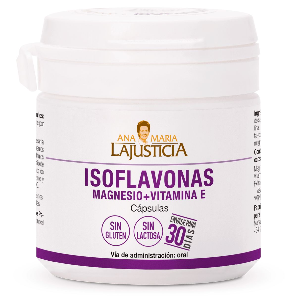 ANA MARIA LAJUSTICIA - PACK MENOPAUSIA  2 ISOFLAVONAS CON MAGNESIO + VITAMINA E  30 cápsulas c/u.