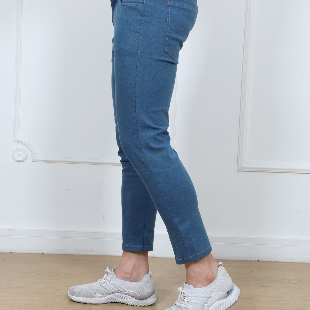 J JERAOUS - PANTALOM JERAOUS JEANS FIT STRECH Celeste