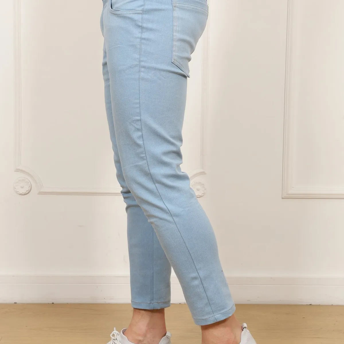 J JERAOUS - PANTALOM JERAOUS JEANS FIT STRECH Celeste Claro