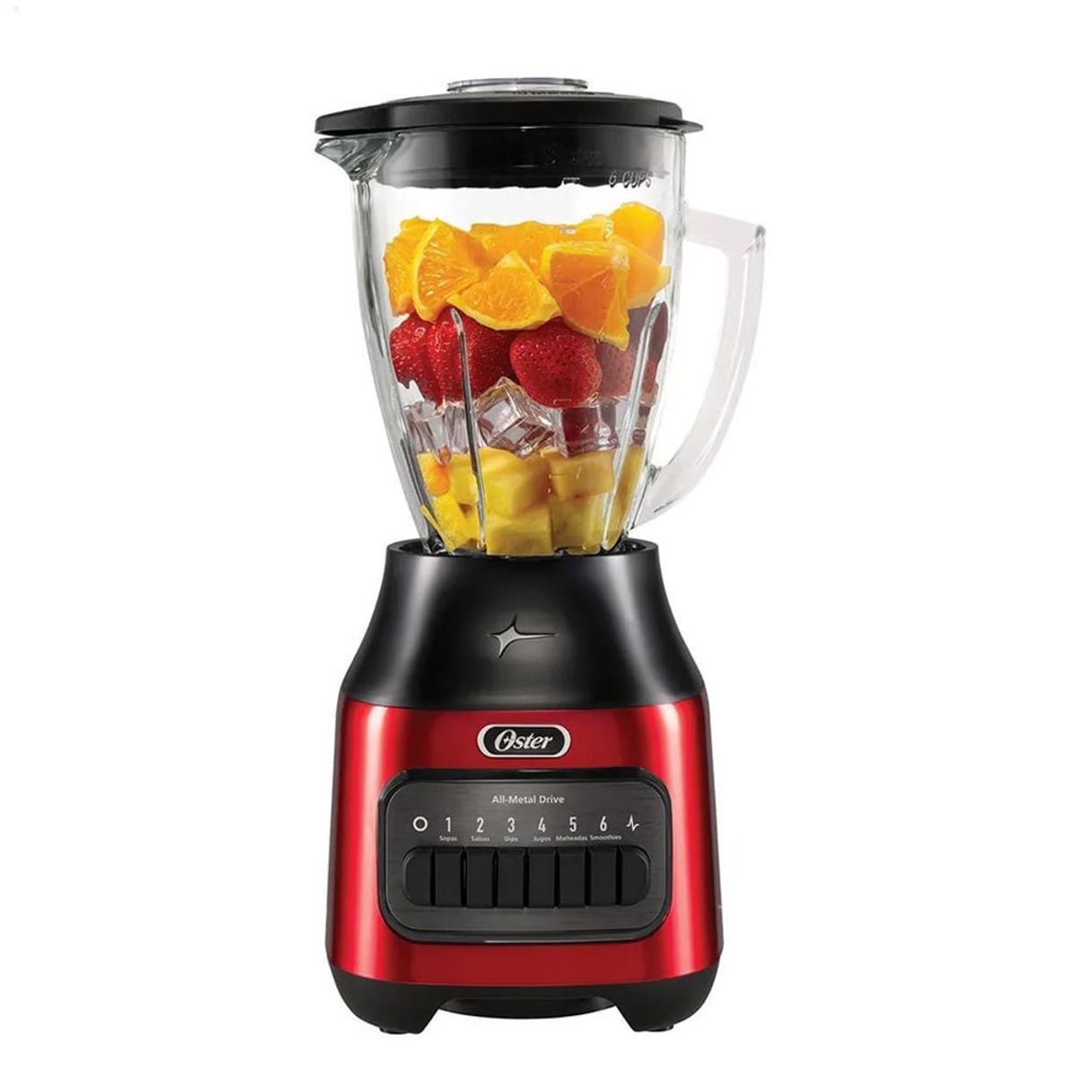OSTER - Licuadora Oster con vaso de vidrio y 6 velocidades más pulso BLSTPEG-CPB