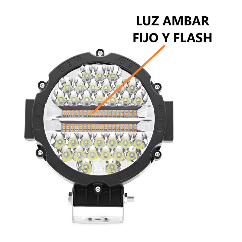 JET - Faro 54 LED Dual Negra162W  9-80V Grosor 5cm