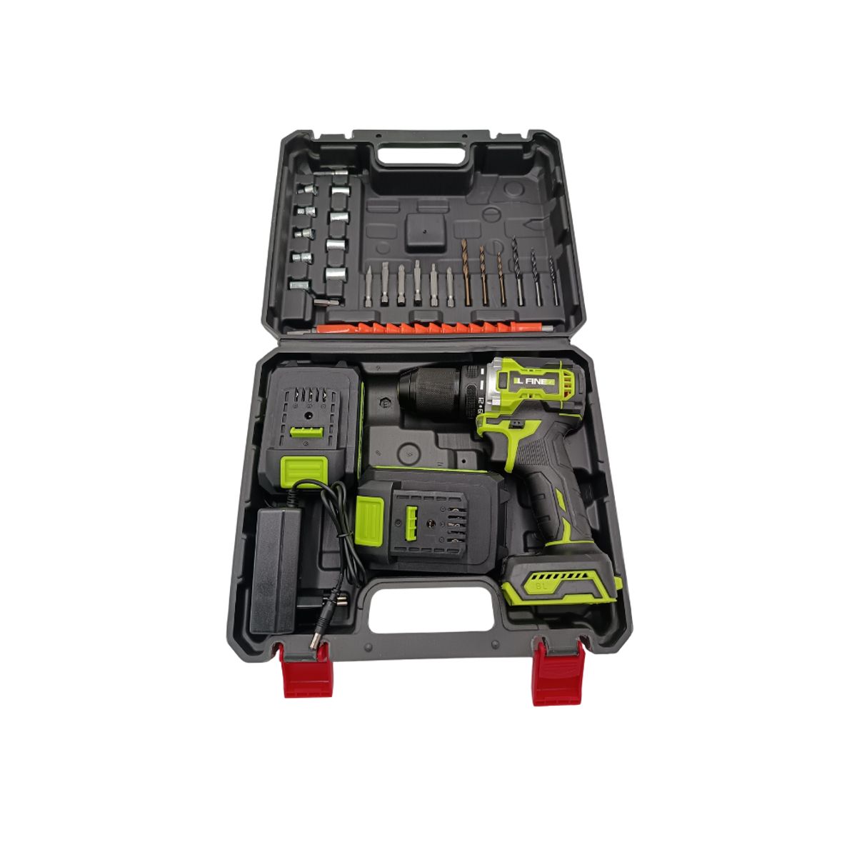 GENERICO - Taladro Inalámbrico 21V Il Fine + Set de Herramientas 13mm