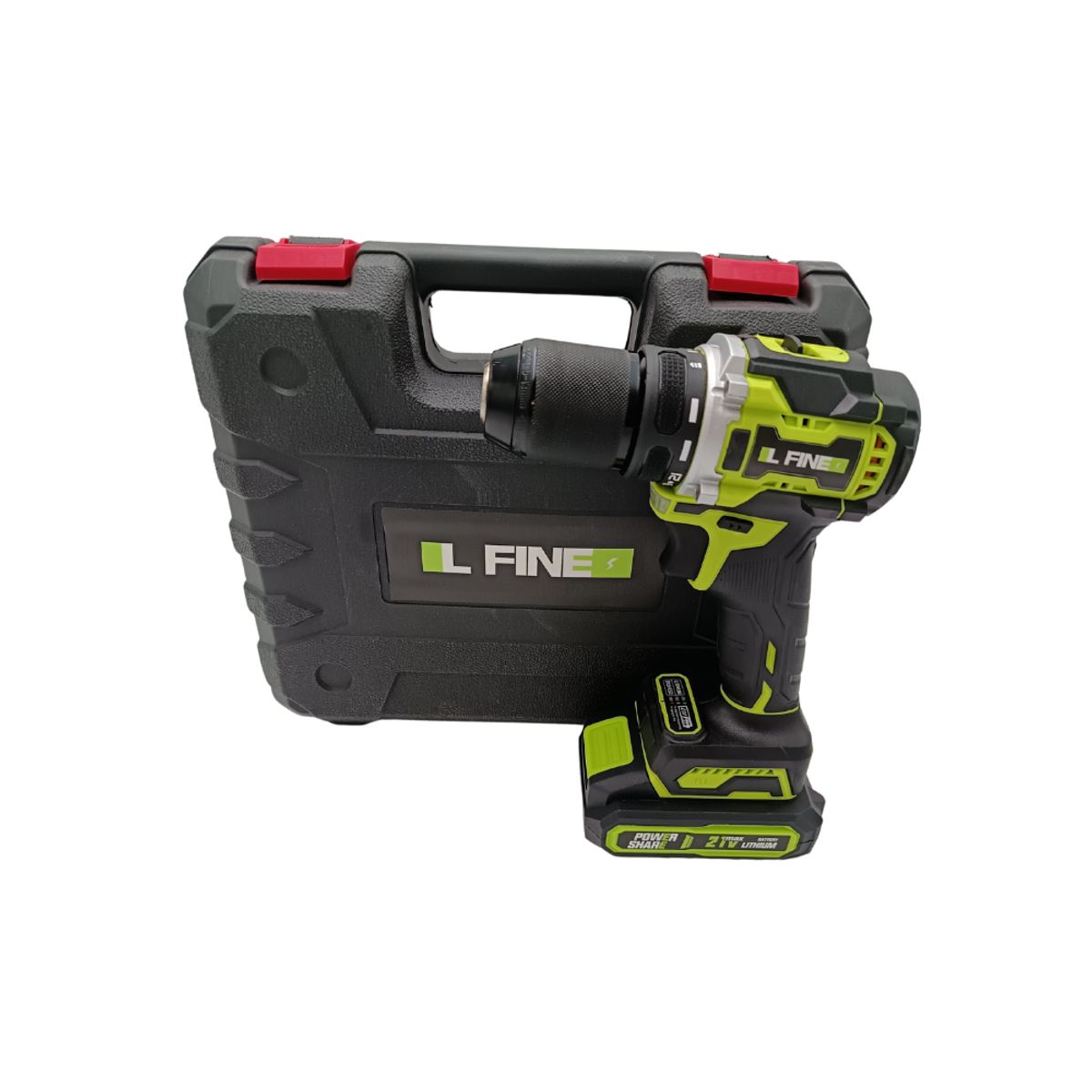 GENERICO - Taladro Inalámbrico 21V Il Fine + Set de Herramientas 13mm