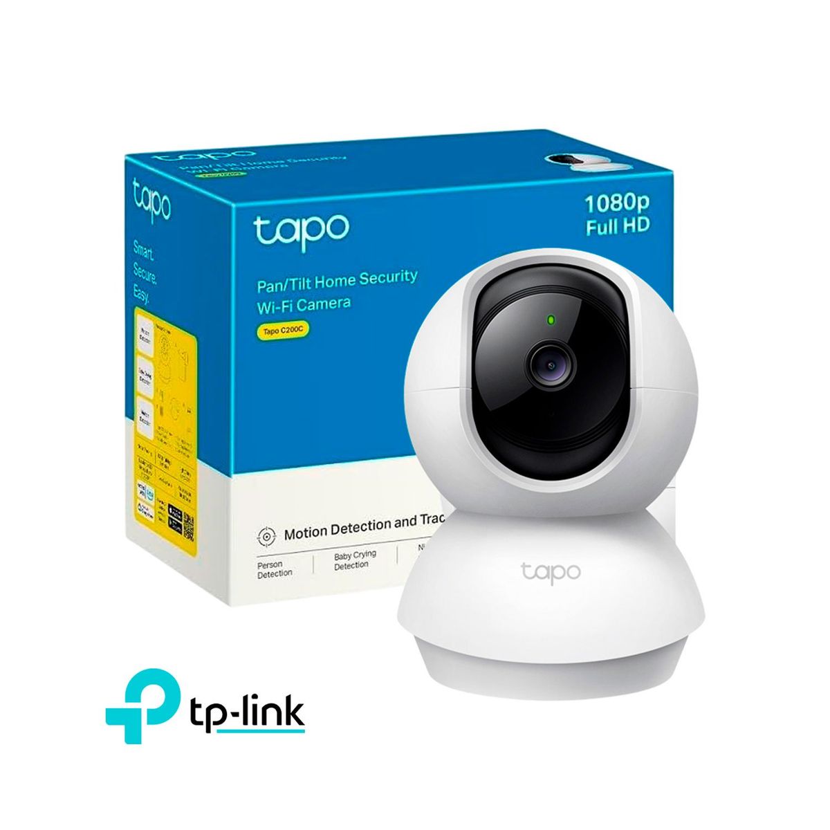 TP LINK - Cámara Seguridad WiFi Tapo C200C FHD Audio Bidireccional Giratoria360