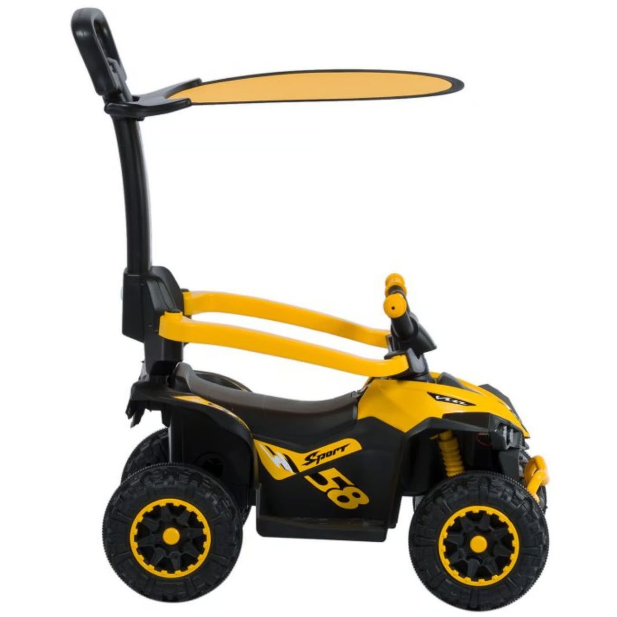 EBABY - Cuatrimoto Musical con Luces y Sombrilla AMARILLO EB357