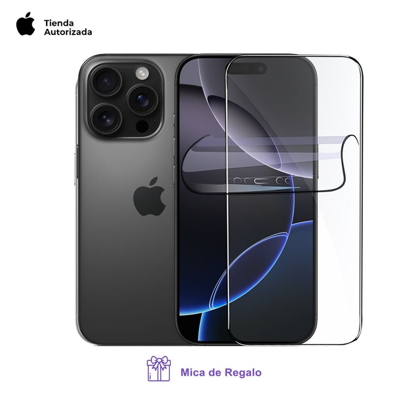 APPLE - Apple iPhone 16 Pro Max 256GB Apple Intelligence Esim Black Titanium con Mica Hidrogel