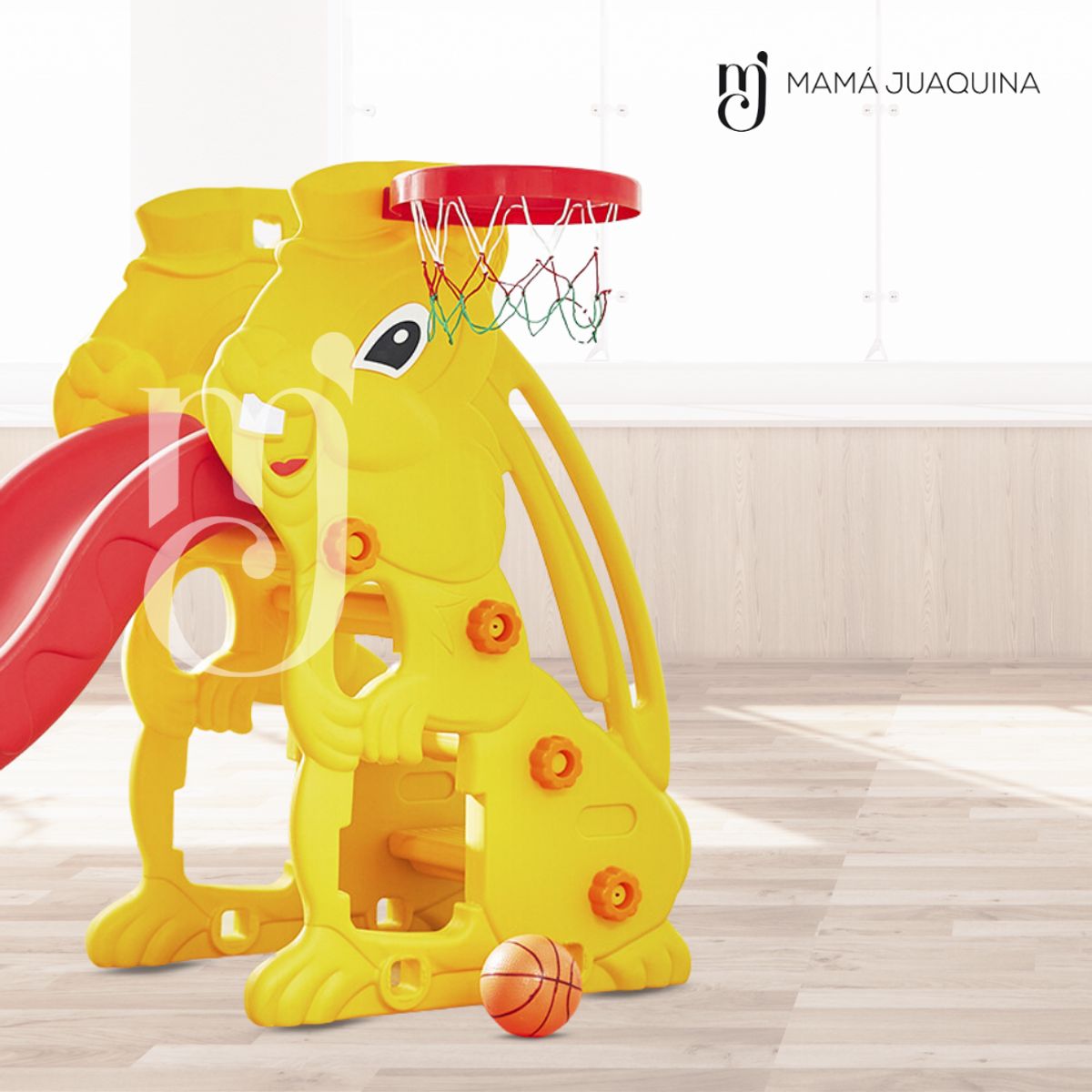 BABY KING - Tobogán para Niños «ARDICOT» con Cesta Amarillo