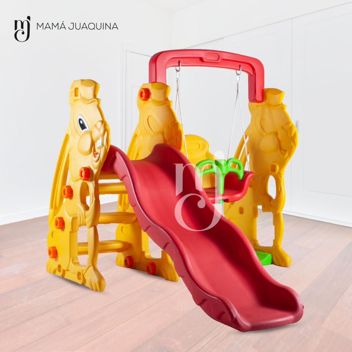 BABY KING - Tobogán para Niños «ARDICOT PLUS» con Columpio Amarillo