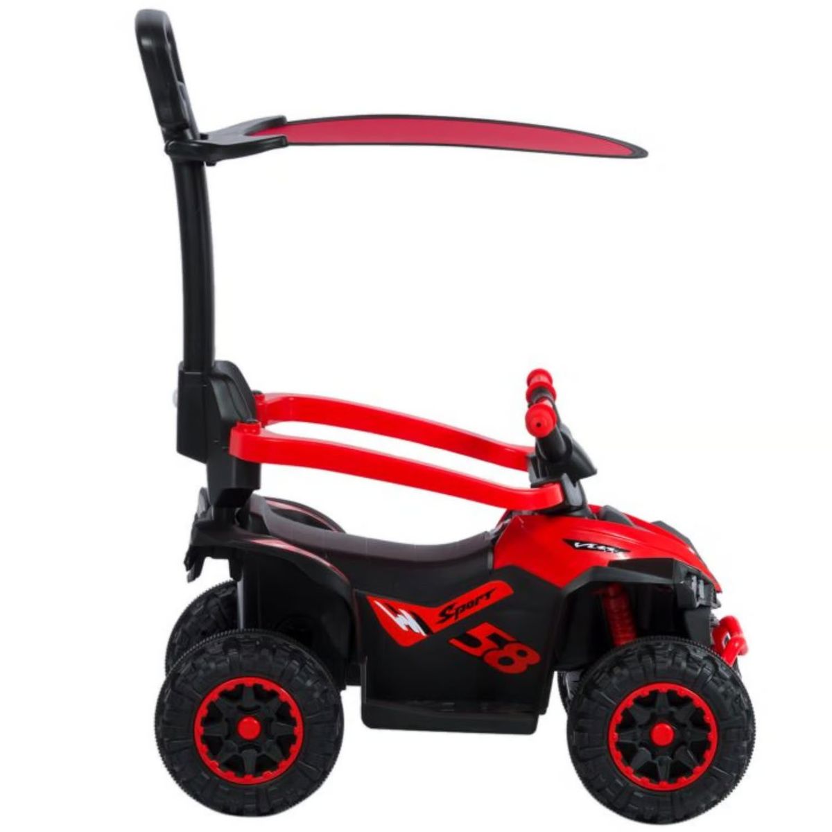 EBABY - Cuatrimoto Musical con Luces y Sombrilla ROJO EB357