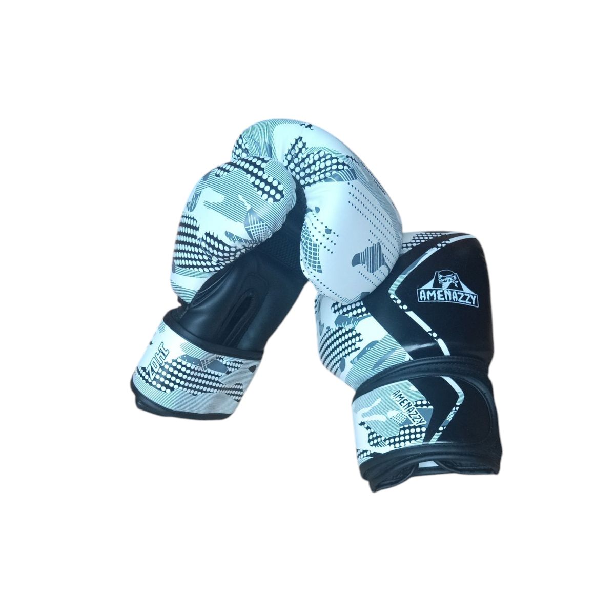 GENERICO - Guantes De Boxeo Box Amenazzy Calidad 14 Onzas Blanco