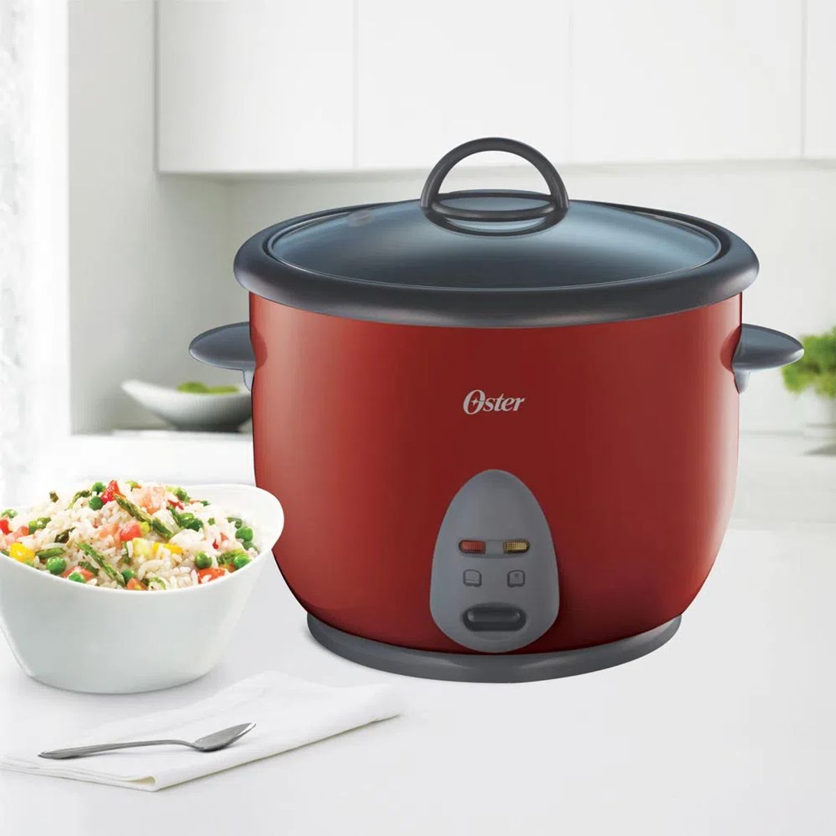 OSTER - Olla Arrocera Oster 18L CKSTRC1700R  Rojo con Tazón Antiadherente