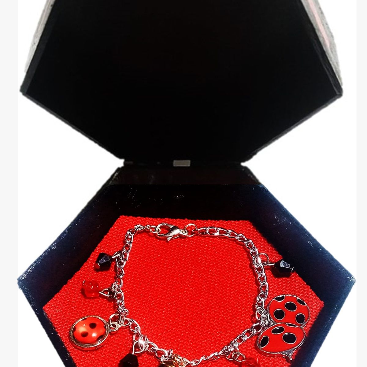 GENERICO - PULSERA LADYBUG Y CAJA INDIVIDUAL MIRACULUS