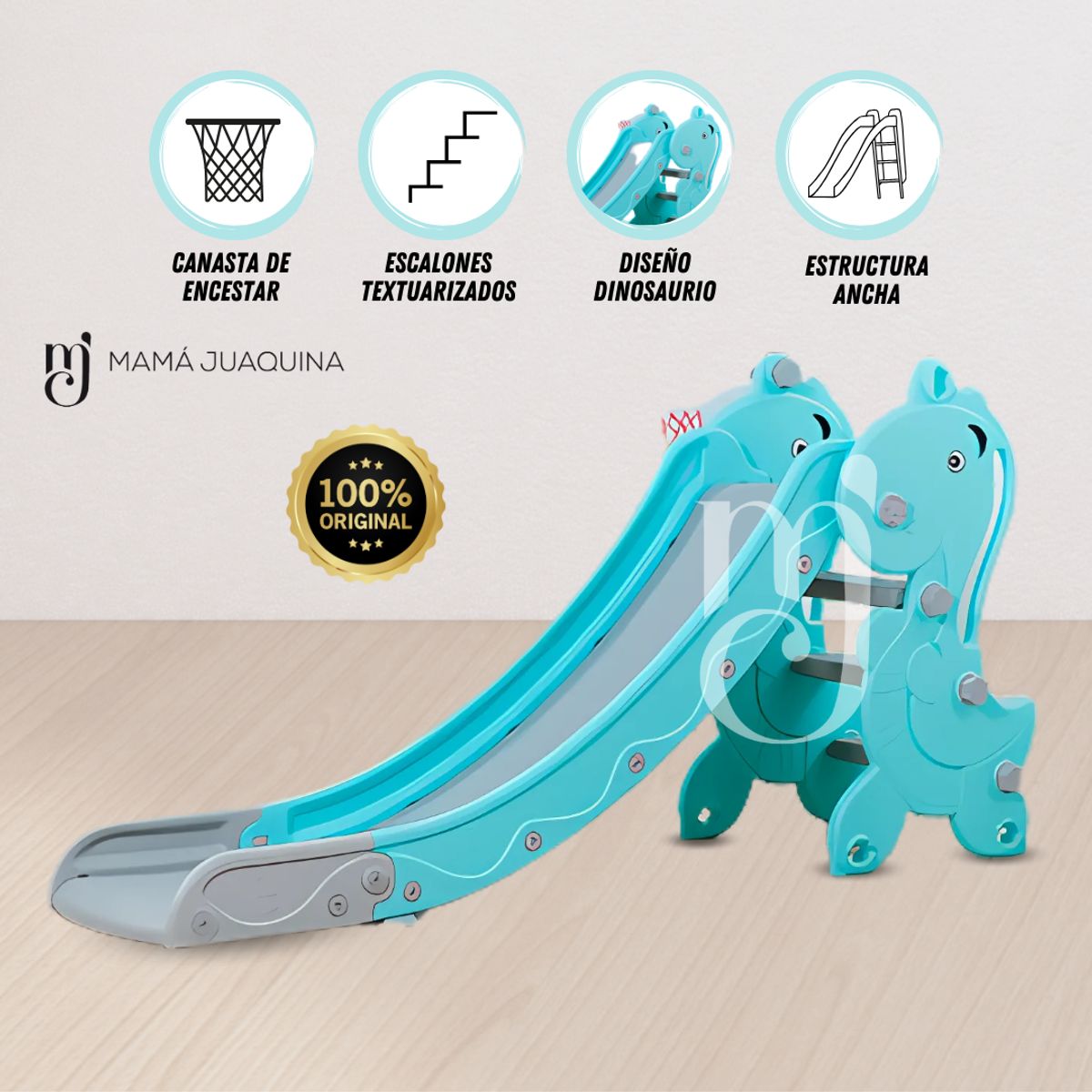 BABY KING - Tobogán para Niños «SUCARINE» con Cesta Azul