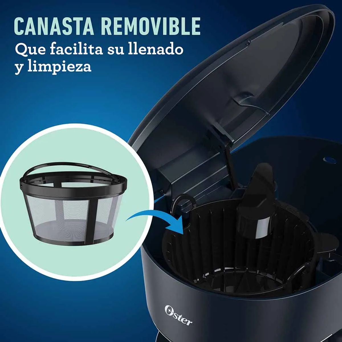 OSTER - Cafetera Programable Oster 12 Tazas con Auto Apagado BVSTDCP12B – 900W