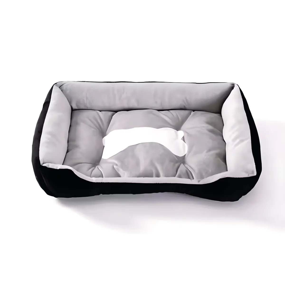 S&T - Cama Para Perros Antideslizante y Lavable Negro Talla XS