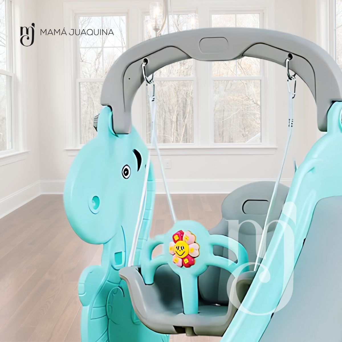 BABY KING - Tobogán para Niños «SUCARINE PLUS» con Columpio Sky Blue