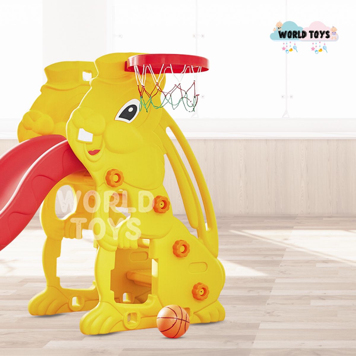 Tobogán para Niños «ARDICOT» con Cesta Amarillo, marca BABY KING - Foto 2