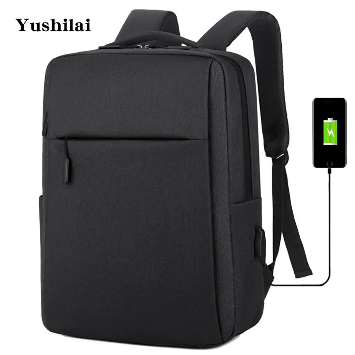GENERICO - MOCHILA IMPERMIABLE CUADRADA CON ENTRADA USB
