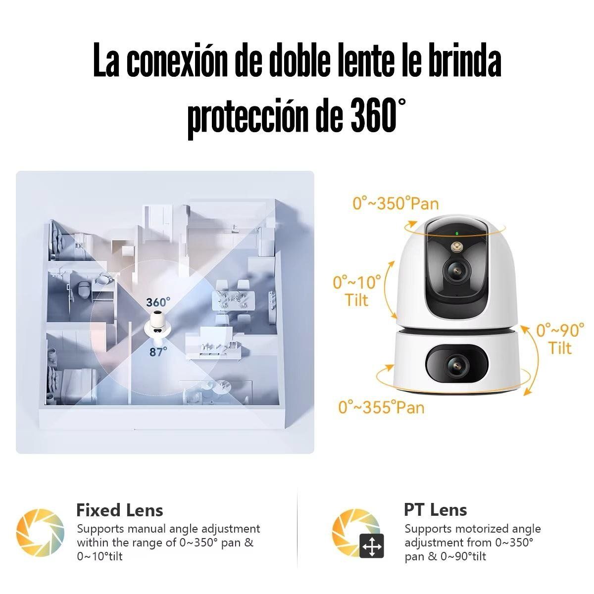 IMOU - IMOU - Cámara WiFi Ranger Dual 3MP+3MP IPC-S2XN-6M0WED - Blanco