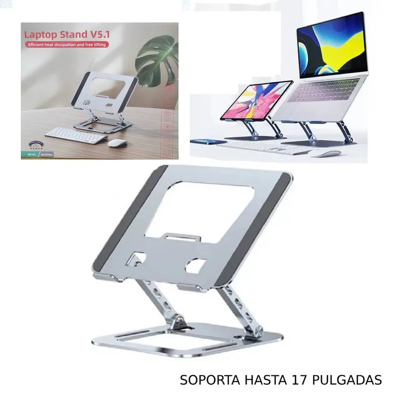 GENERICO - Soporte  para Laptop Tablet Base de Aluminio Metal