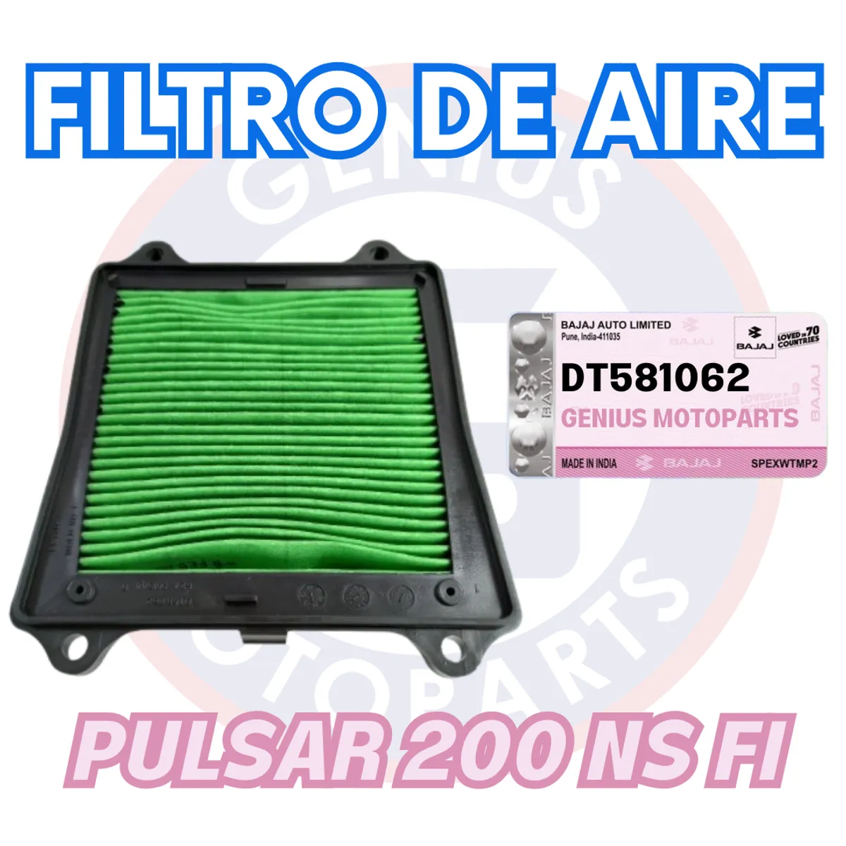 BAJAJ - FILTRO DE AIRE PULSAR 200 NS FI