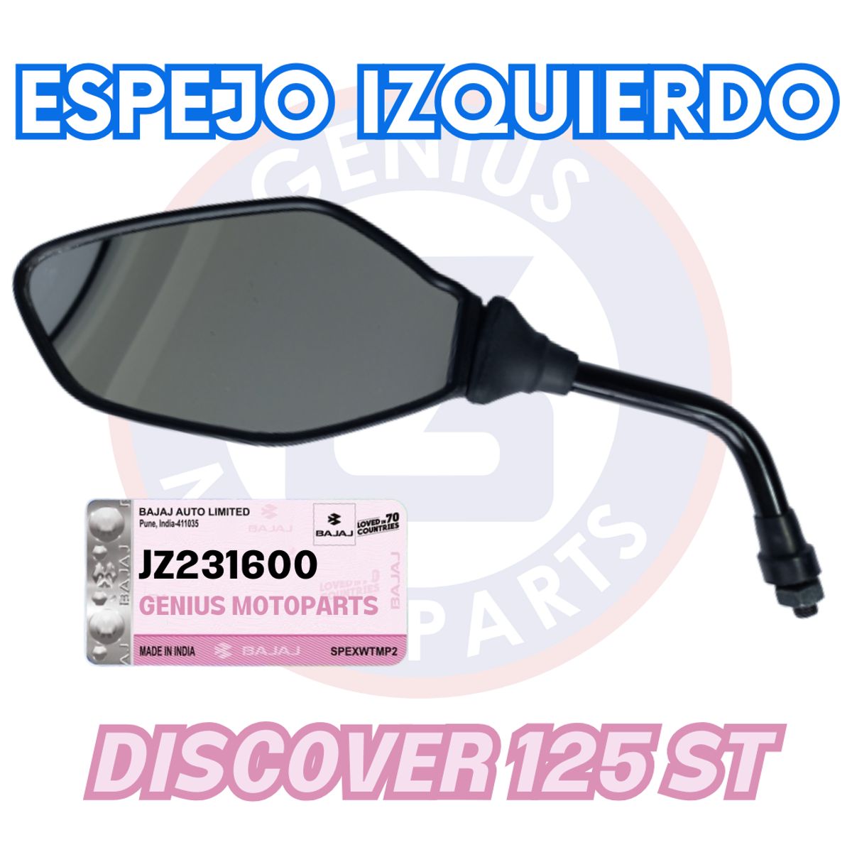 BAJAJ - ESPEJO IZQUIERDO DISCOVER 125 ST