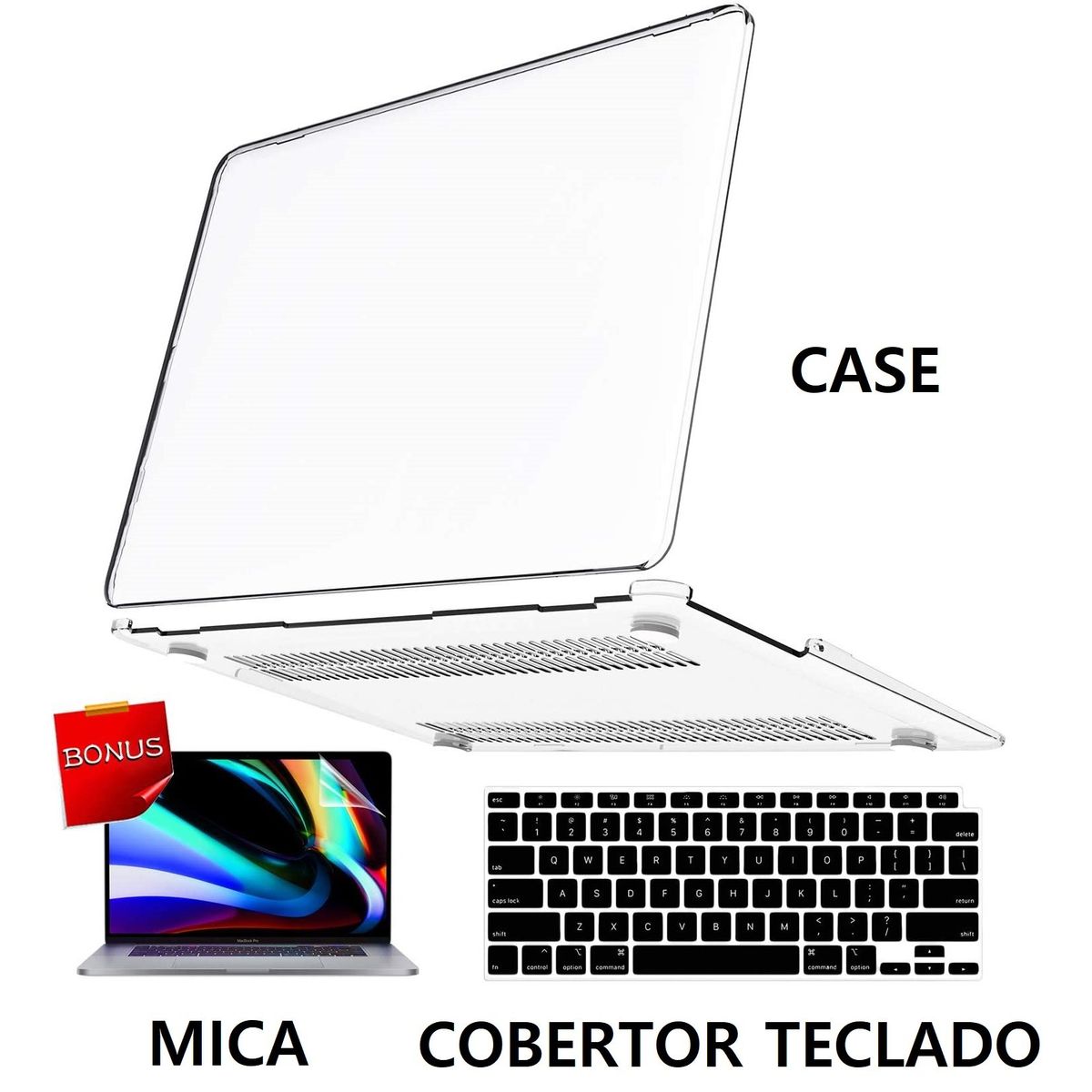 A BRAND - Case funda protector para macbook air 15 con mica y protector teclado