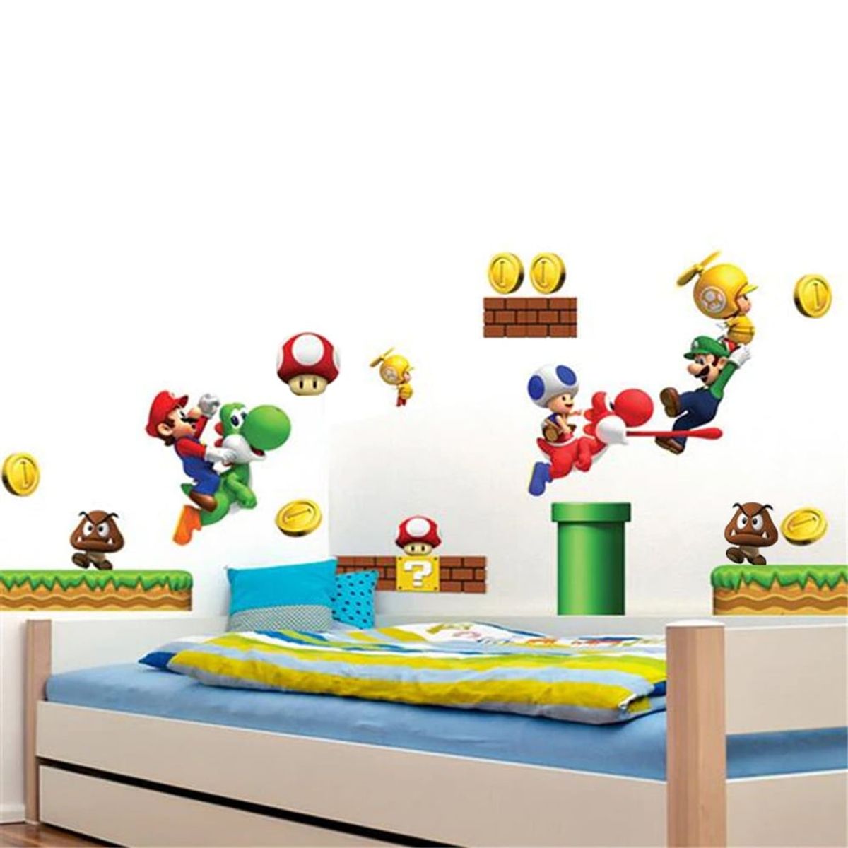 MARIO AND CO - Pegatinas de Mario Bros Decoración de Pared Muebles Mod C