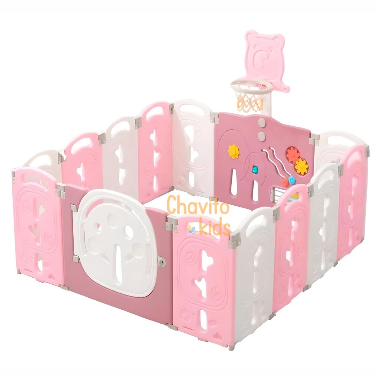 GENERICO - CERCO PLEGABLE PINGÜINO ROSADO