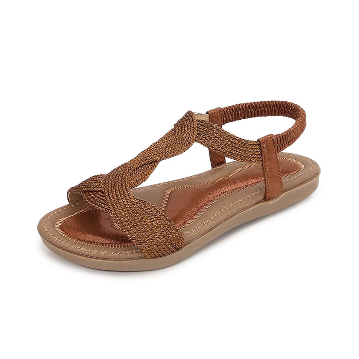 BLWOENS - Zapatillas Sandalias de verano para Mujers - Marrón