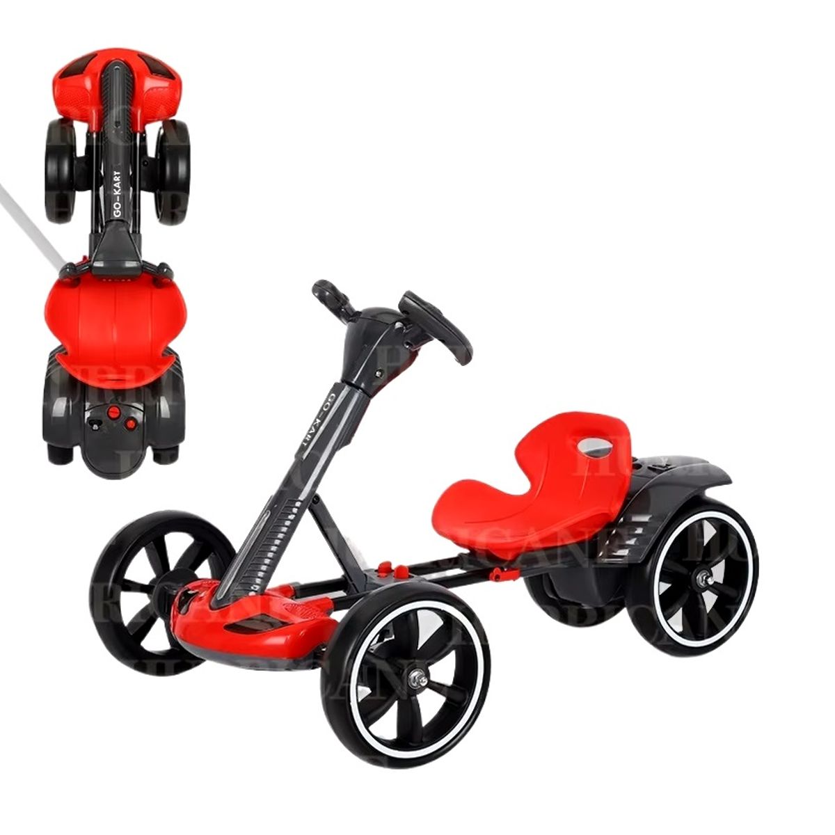 OEM - Carro Eléctrico Plegable 6V Motor 390 W Rojo