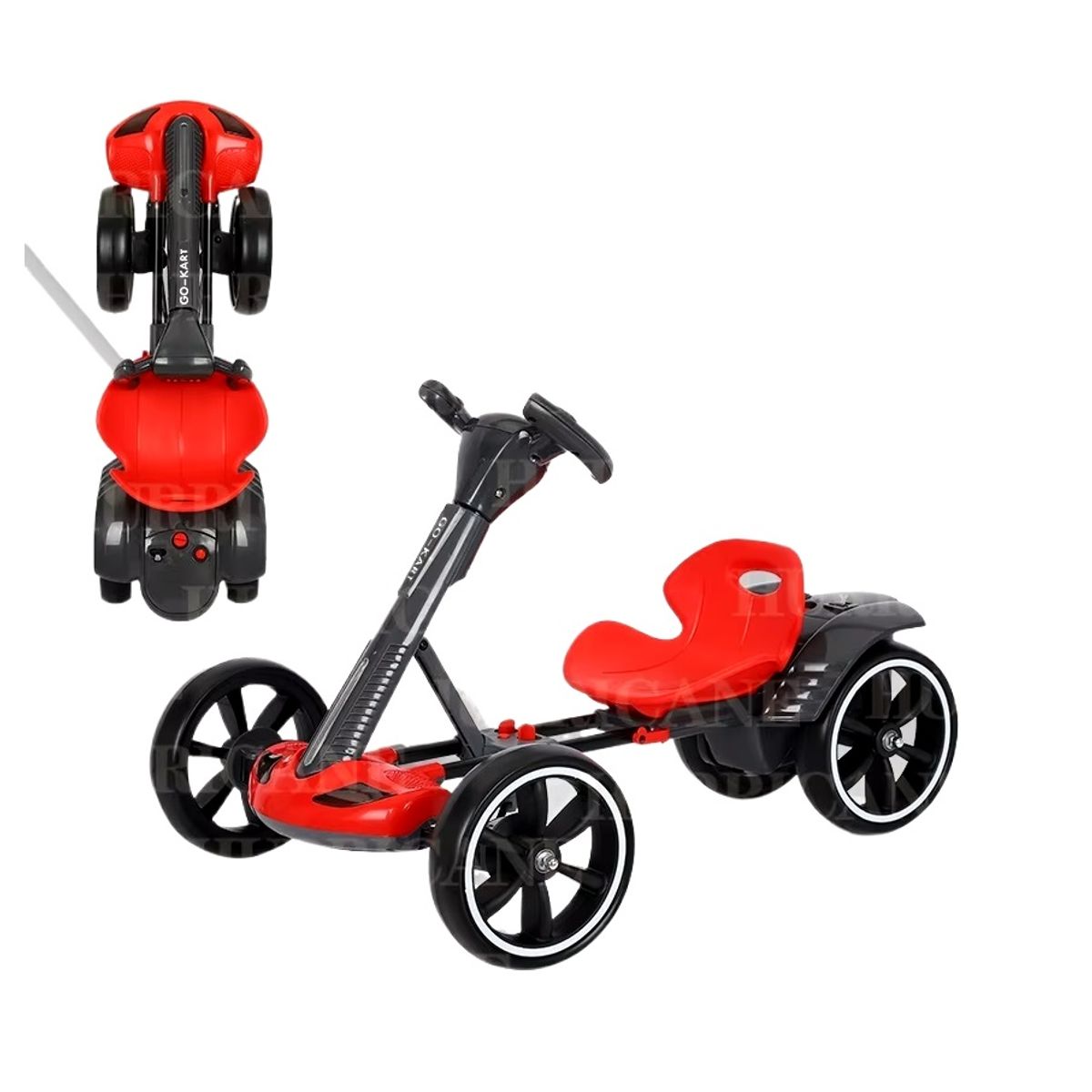 OEM - Carro Eléctrico Plegable 6V Motor 390 W Rojo