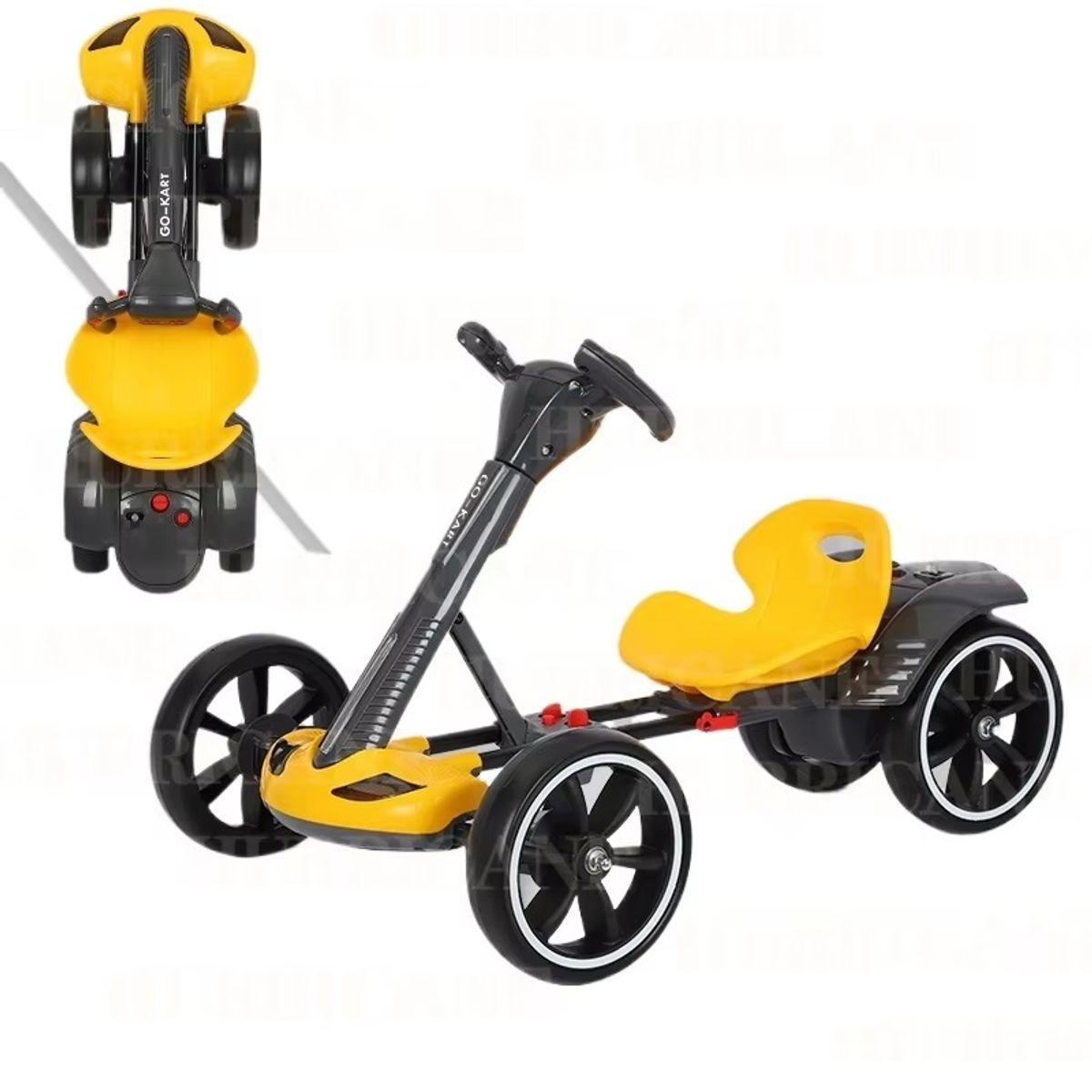 OEM - Carro Eléctrico Infantil Plegable 6V Motor 390 W Amarillo