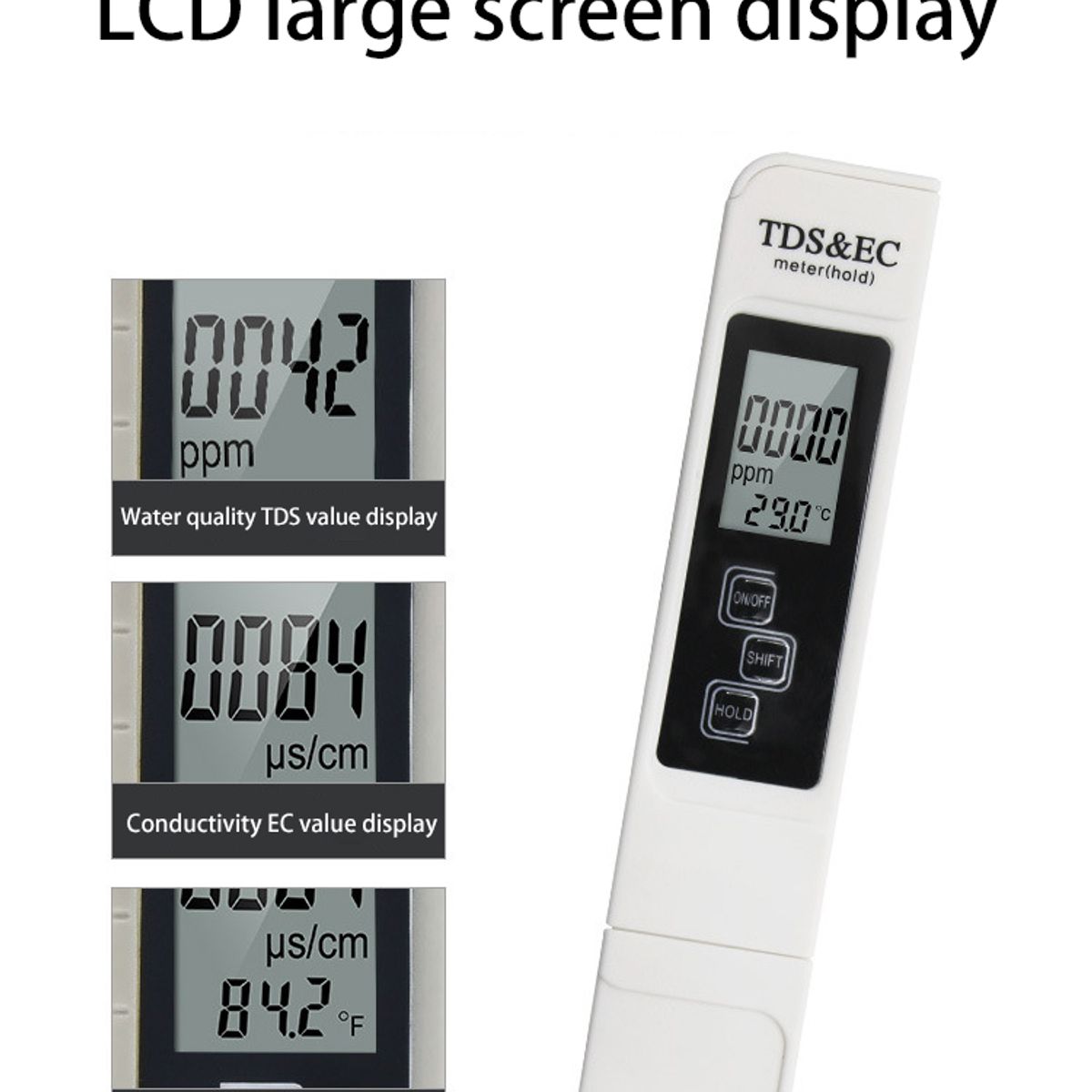 GENERICO - Medidor de Sólidos Totales DisueltosTDS EC Temperatura