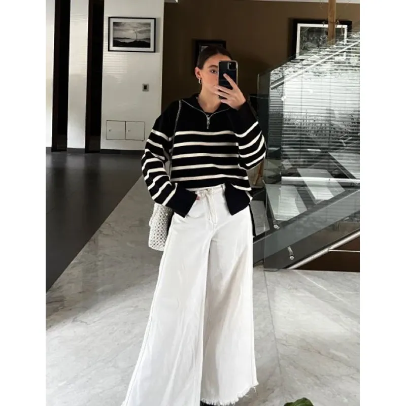 AMA OUTFITTERS - Cardigan a rayas trendy