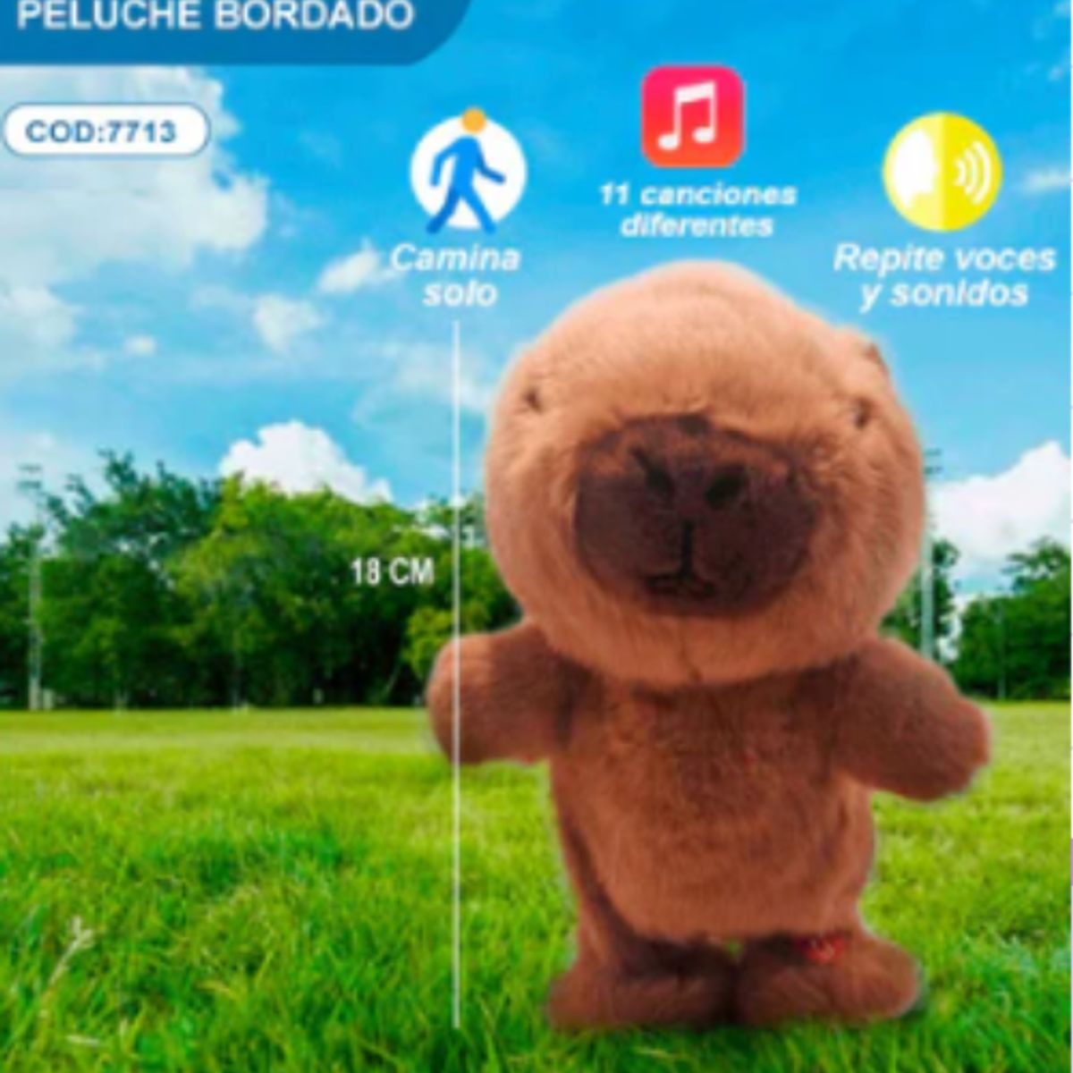 GENERICO - CAPYBARA PELUCHE ROBOT CANTA Y BAILA INC ENVIO