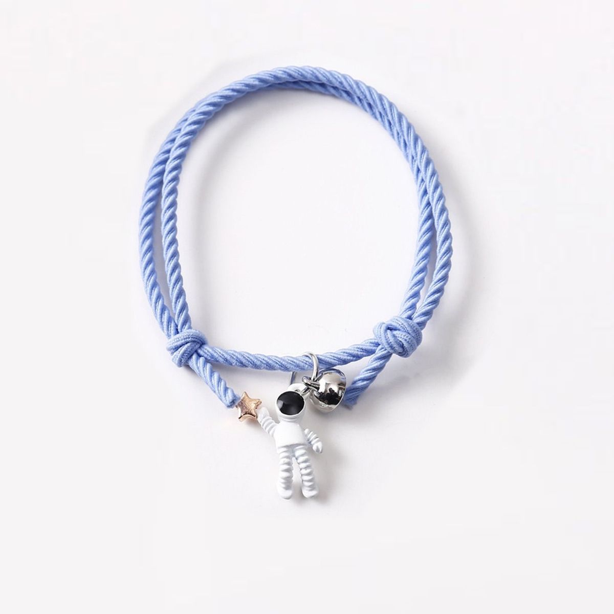 GENERICO - Pulsera doble con imán astronautas para mejores amigos o parejas