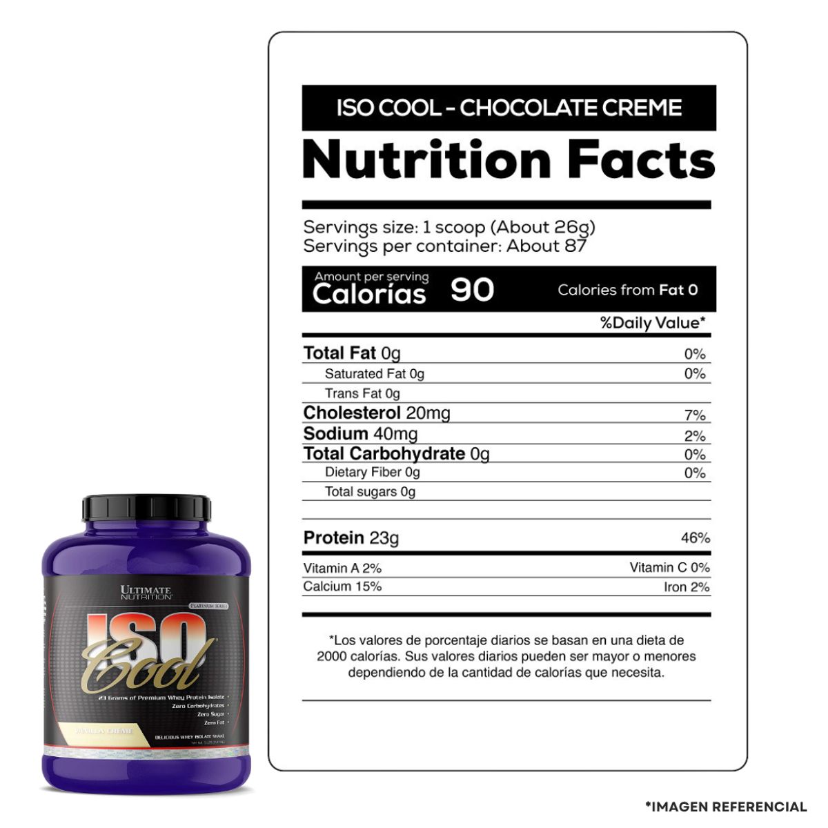 ULTIMATE NUTRITION - Iso Cool 5 LB vainilla + Creatina ultimate nutrition 300 g + Shaker