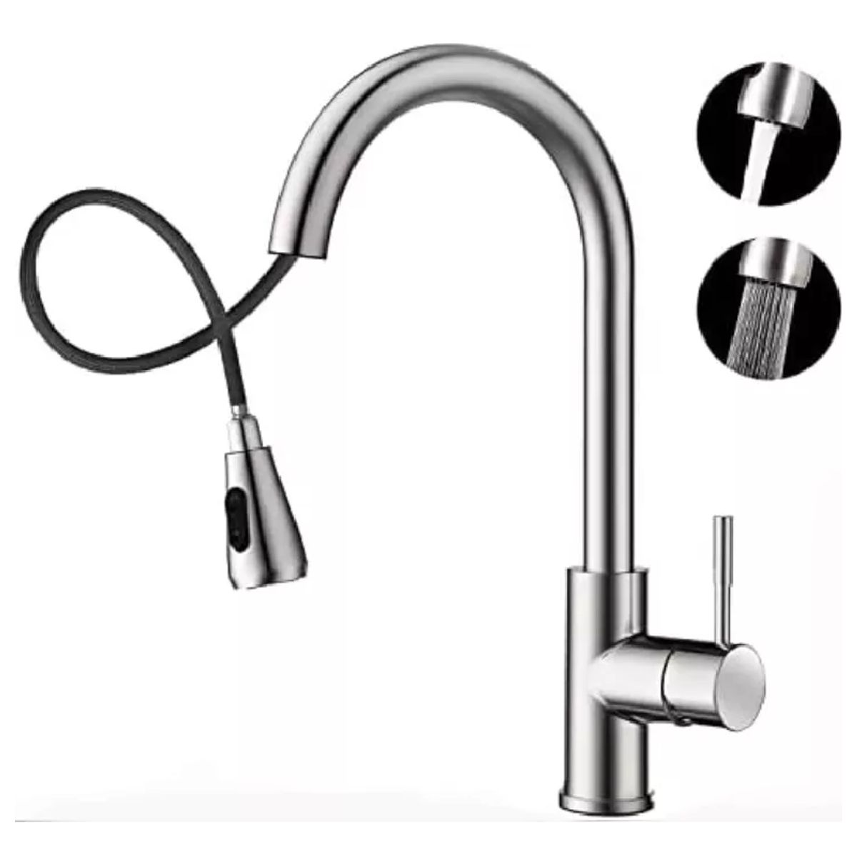 GENERICO - grifo Mezcladora Monocomando Extensible P/lavadero de  Cocina Acero Inox